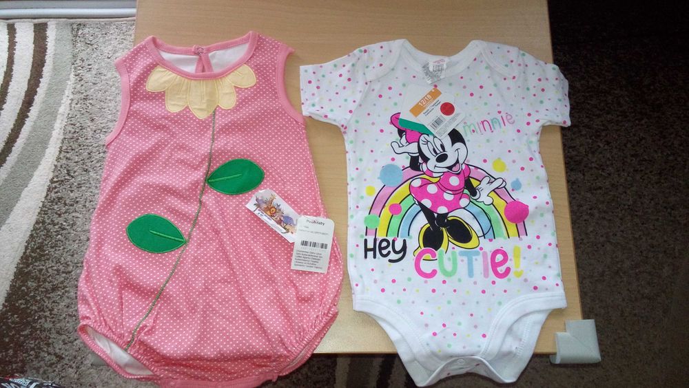 2 летни бодита - нови, с етикет, за пълничко момиченце - по 2,50 лв.