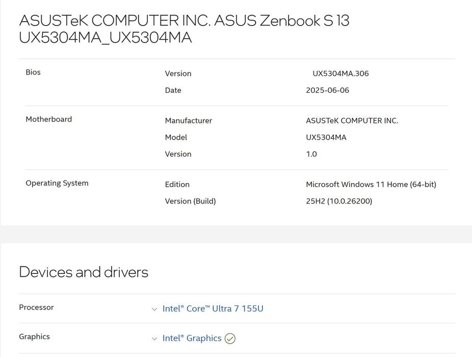 ASUS Zenbook S 13 UX5304MA