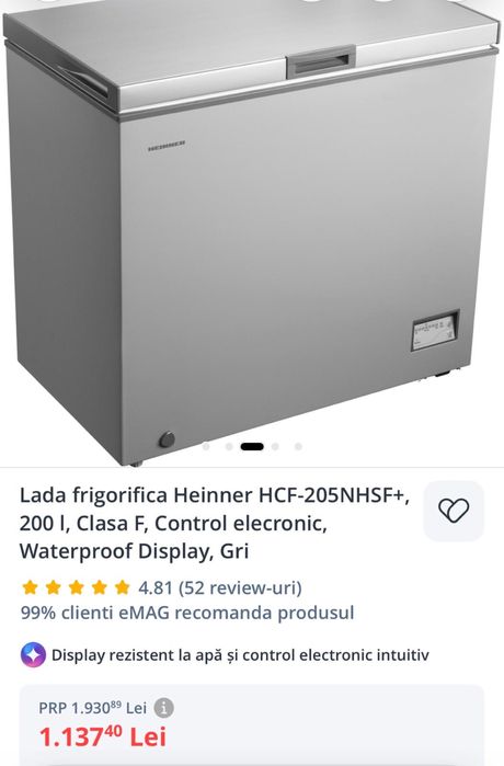 Vand lada frigirifica Heinnner