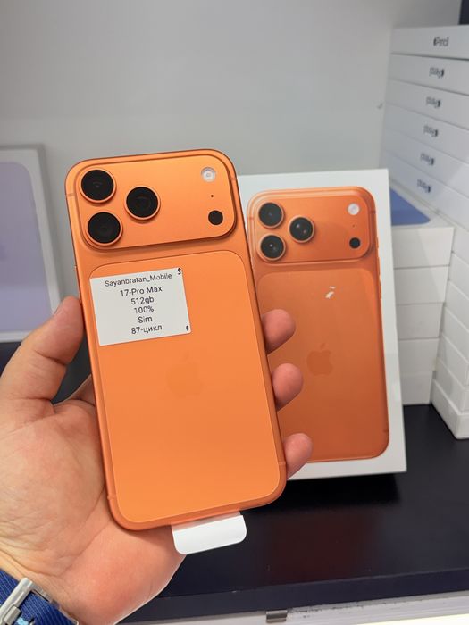 Айфон 17-Pro max 512gb 100% аккумулятор с сим картой