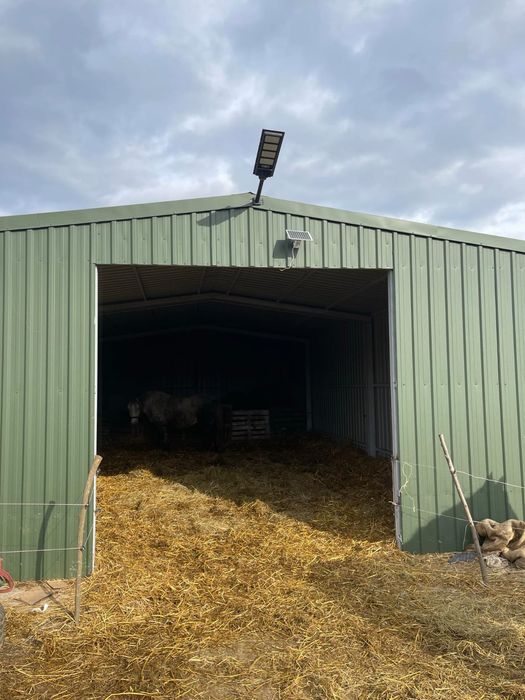 Vând hală metalică de pe stoc 10 cu 20 cu 4 m la streașină cu tot cu m