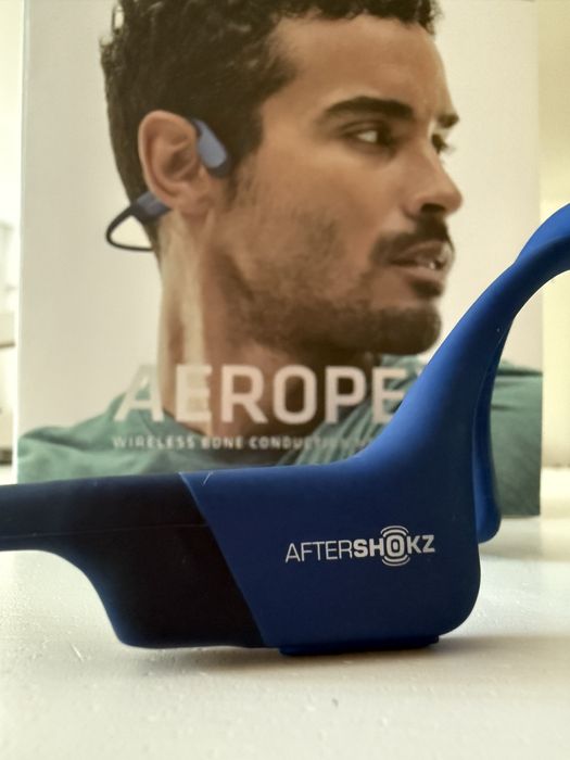 Casti audio waterproof Shokz - Aeropex - unisex, culoarea Blue Eclipse
