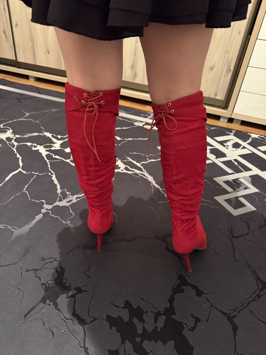 Продам ботфорты велюровые