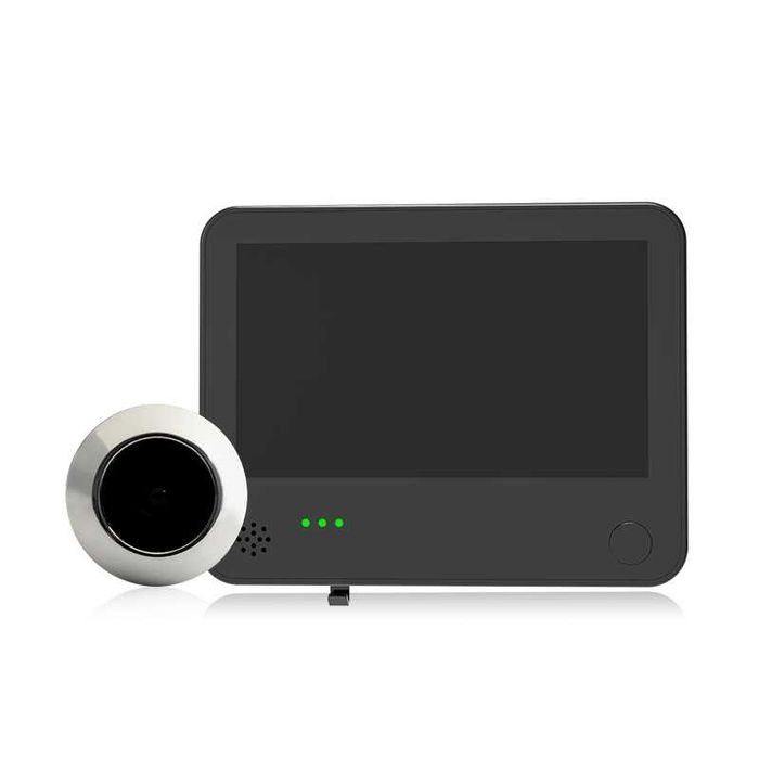 Камера шпионка за врата с вътрешен дисплей и WiFi управление Tuya