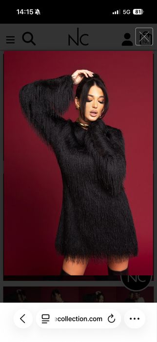 Елегантна черна рокля Nikole Collection