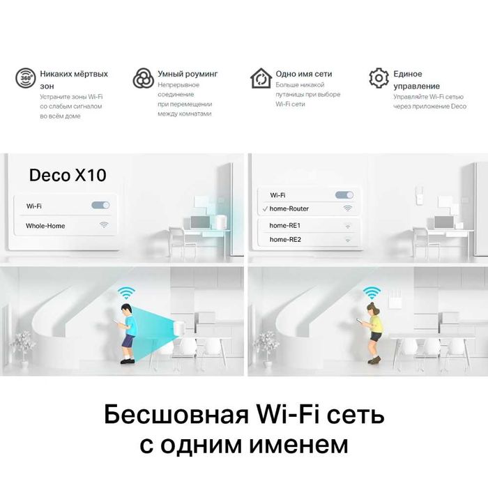 TP-Link Deco X10 (3-2-1-Pack)/AX1500  Mesh SystemWi-Fi 6(Router)///