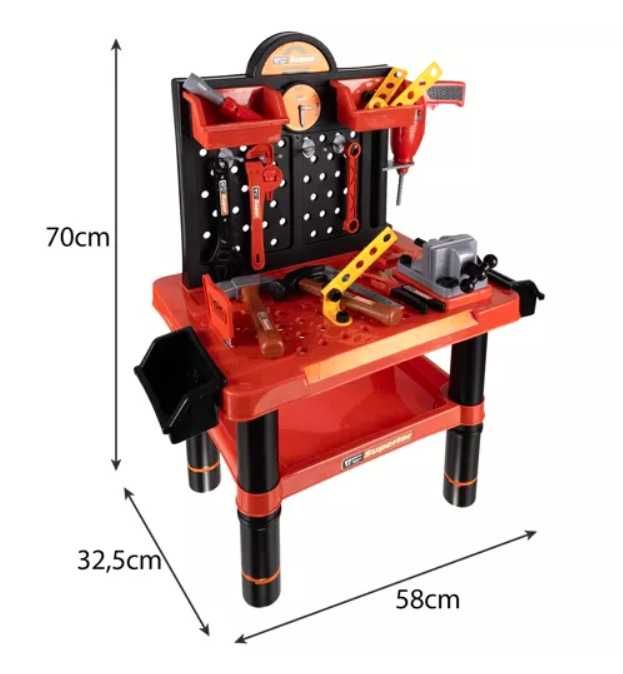 Детска Работилница С Инструменти И Акумулаторна Бормашина - Нова