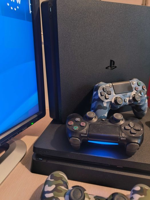 С ГАРАНЦИЯ 1Г Sony PlayStation 4 Slim SW PS4 1TB профилактиран 750 GB