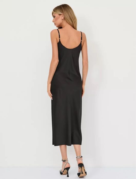 Платье черное,атласное