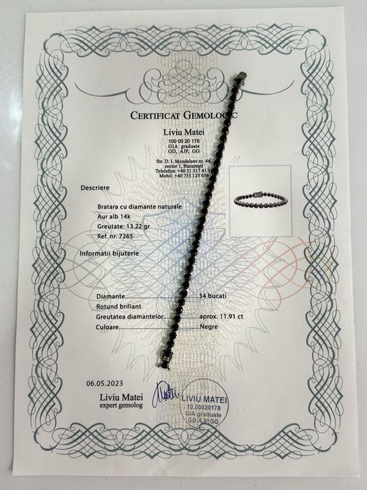 Bratara Tenis cu Diamante Naturale !!!