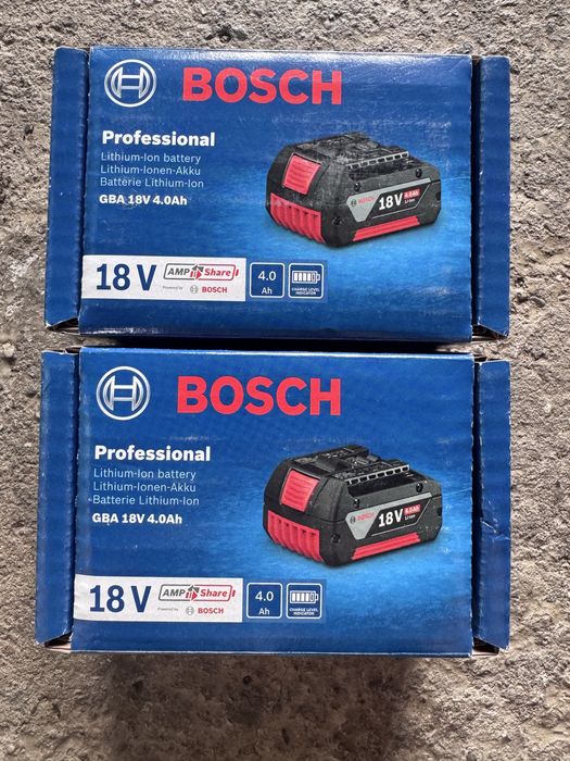 Baterii profesionale Bosch 18V și încărcător Li-Ion