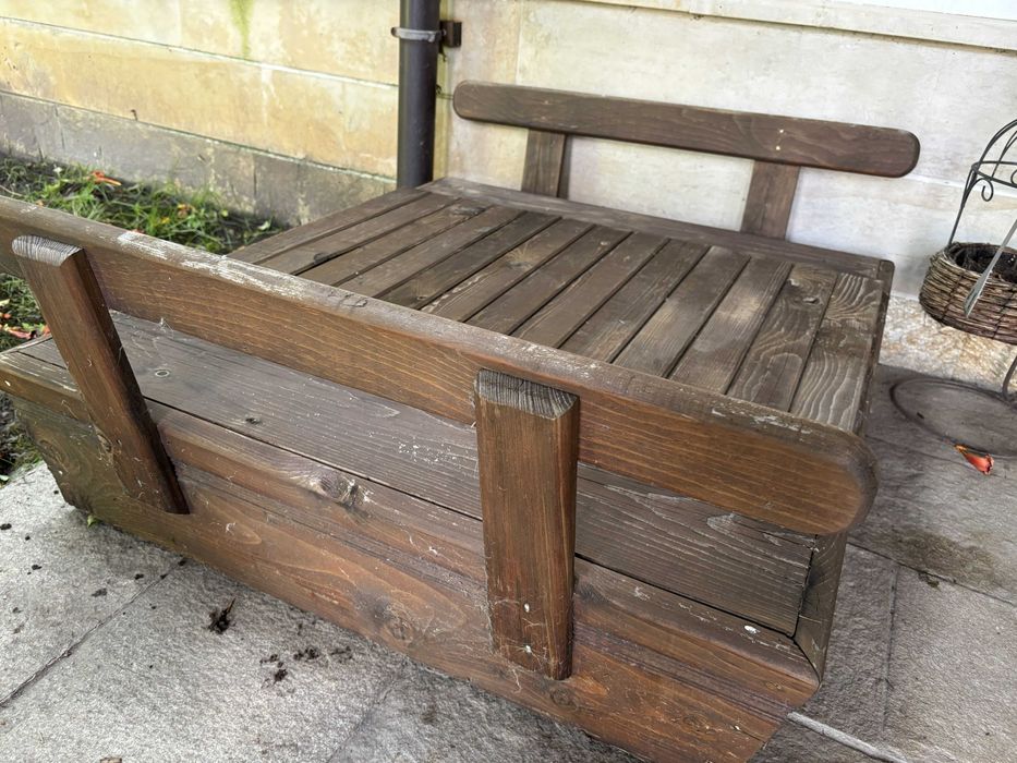 Детски пясъчник, дървен с капак