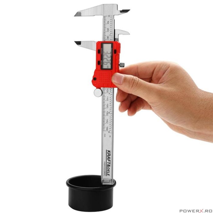 Subler electronic, 0 - 150 mm, afisaj LCD, Kraft