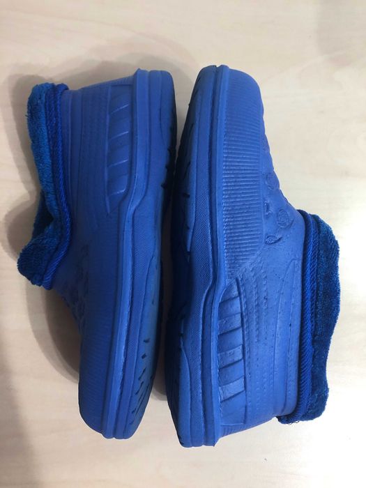 Papuci de casa, galosi, saboti imblaniti, albastru, marimea 37