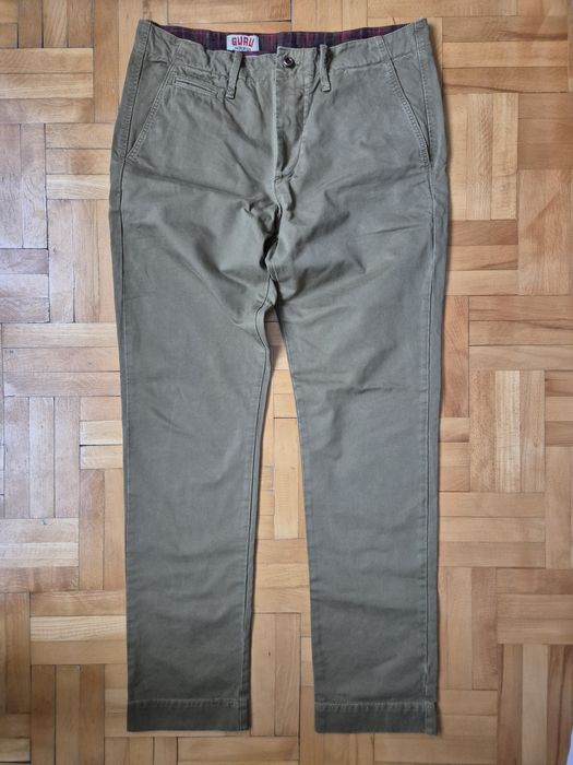 Pantaloni chinos GURU Superior, Slim Fit, Bumbac dens, Bărbați - L