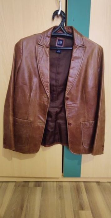 Gap кожаный пиджак винтажный