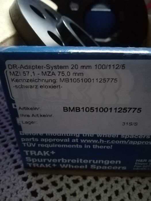 2бр. алуминиеви фланци H&R 5x100 5х112 за Audi, VW, Seat, Skoda