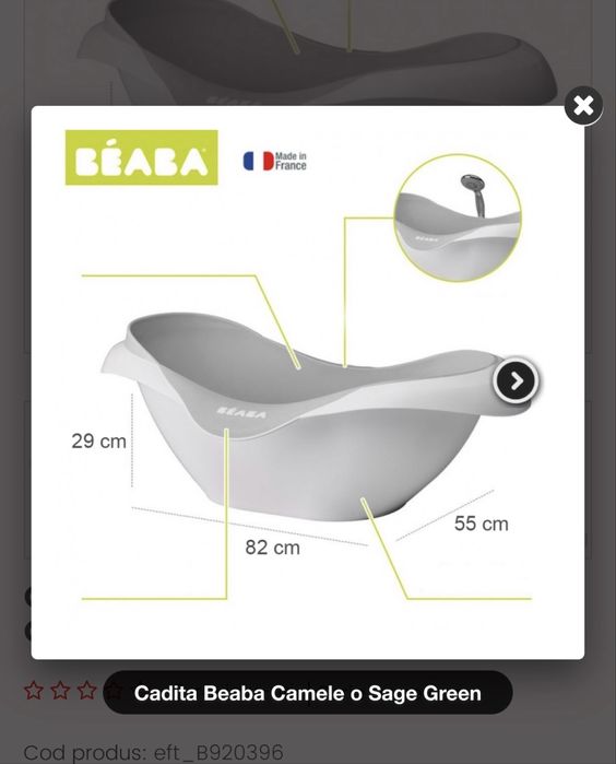 Cadita de imbaiere bebe + masa de schimbat + suport metalic