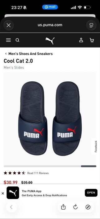 Продается мужские шлепки от Puma