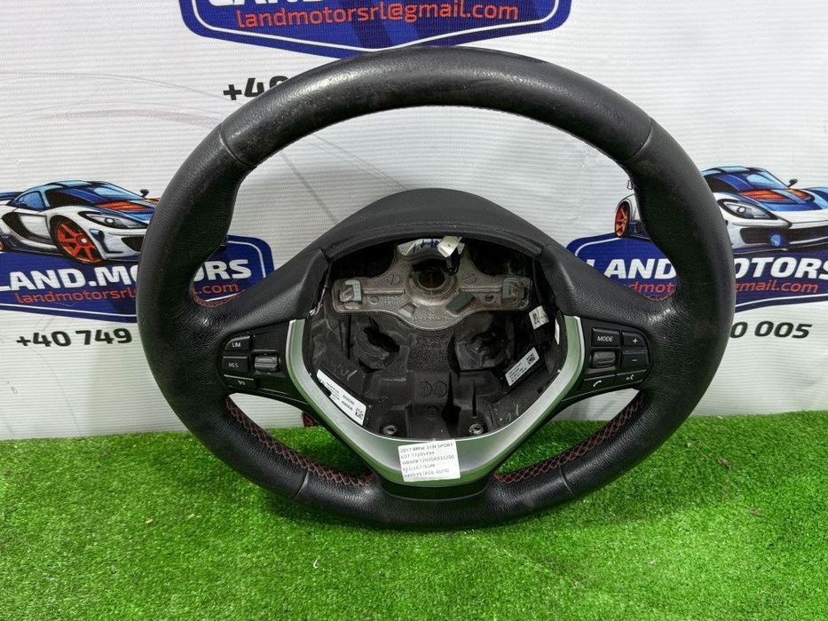 Volan piele 2017 bmw 318i sport seria 3 lci f30 1.5 benzina cod oem 62560150d 32302230186 2015-2019