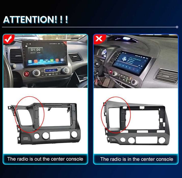 Навигация Двоен дин Мултимедия за Honda Civic Android Хонда Civic 10"