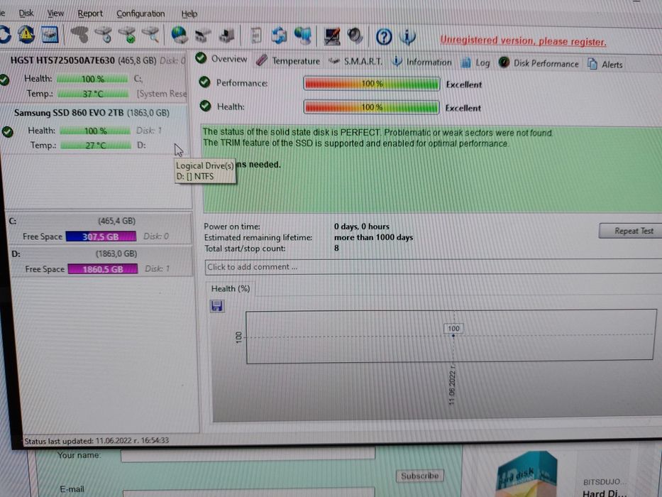 Samsung 860 EVO 2TB SSD с гаранция