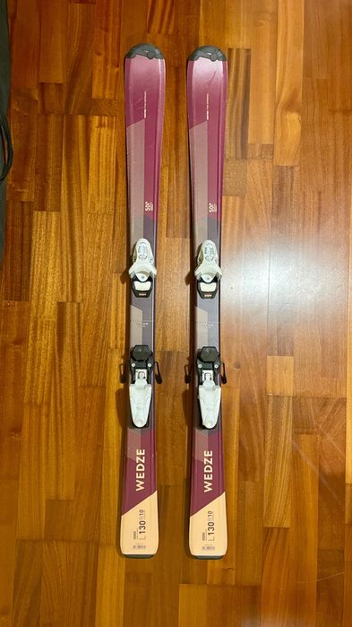 Schiuri copii 130 cm cu legaturi schi Wedze 500 - 2 perechi