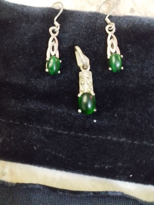 Серебряный Кулон и серьги
