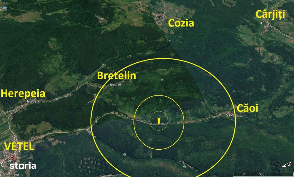 1.413mp extravilan Valea Vețelului zonă retrasă