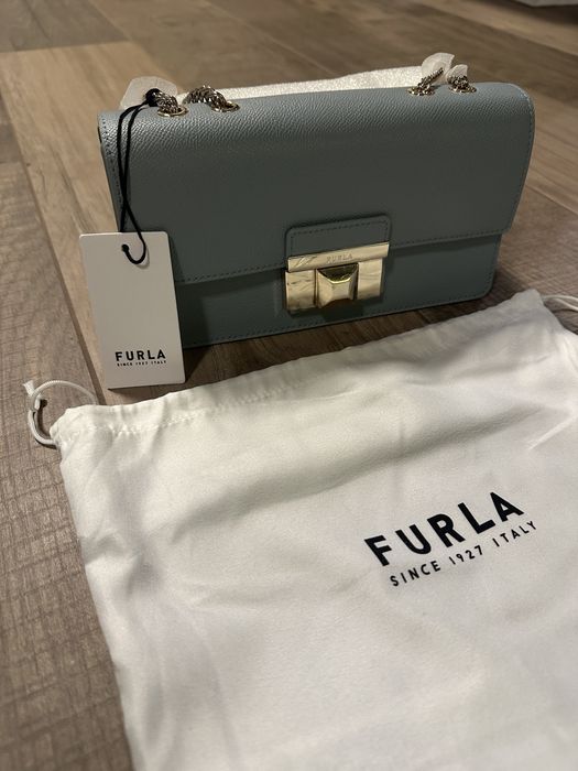 FURLA – Бебешко синя дамска чанта | Оригинална | Намалена цена
