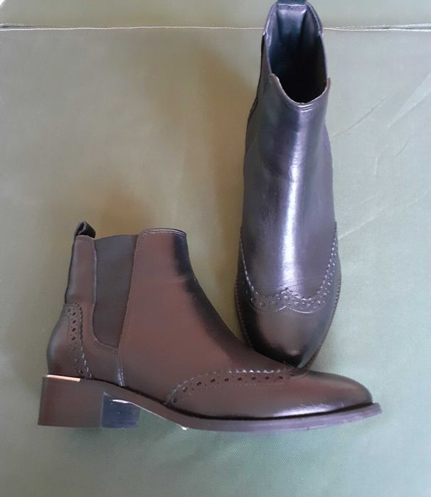 Botine damă Piele naturală River Island nr. 37 ghete femei cu elastic