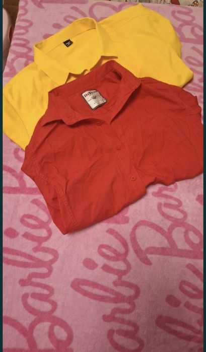 3 брМъжки ризи жълта,червена и цикламена