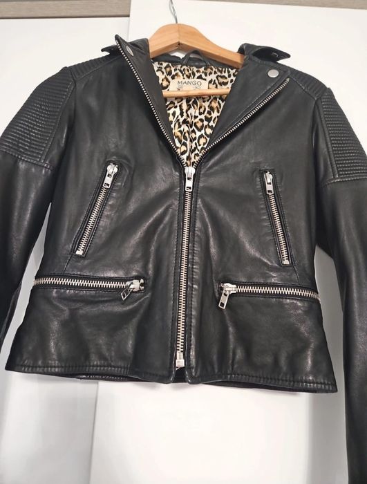 Geaca piele naturala Mango S XS