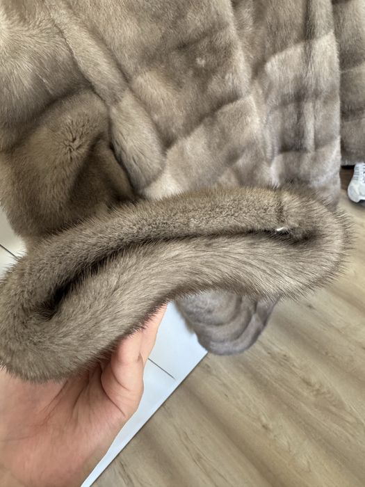 Норковая шуба серая