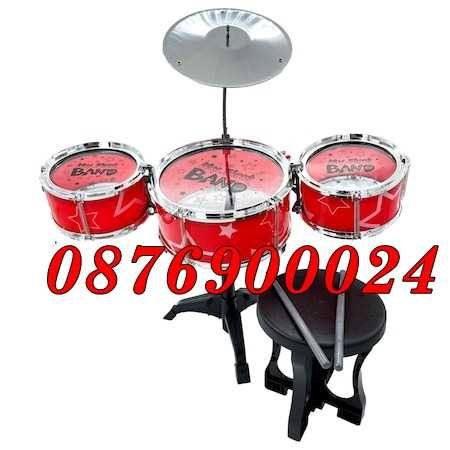 ПРОМО! Детско барабанче с палки РАЗЛИЧНИ РАЗМЕРИ Детски барабан