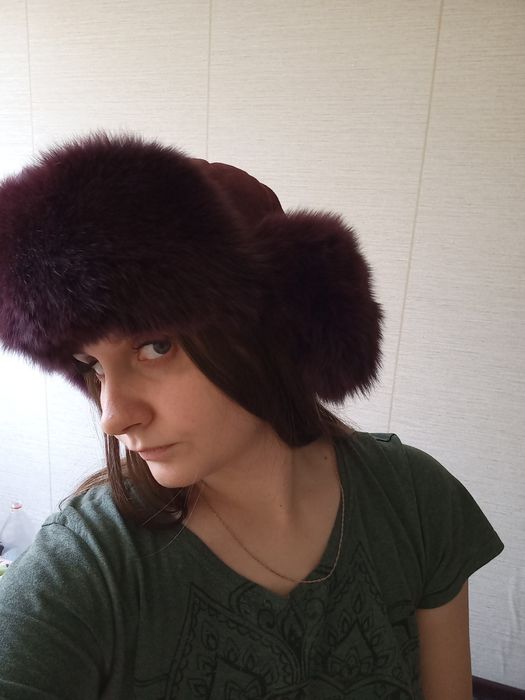 Шапка песец натуральный