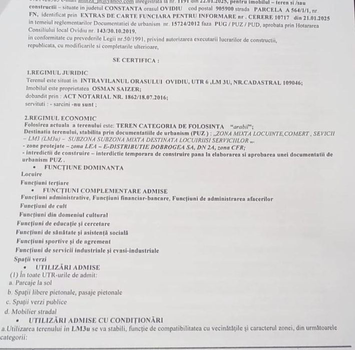 Ovidiu Sud, 5000 mp INTRAVILAN vedere la lac