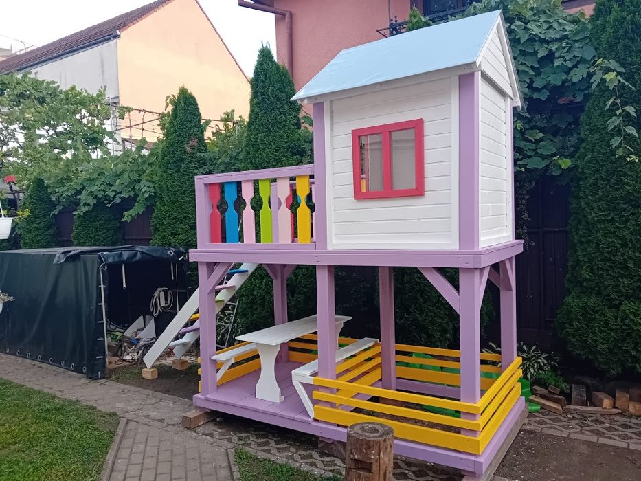 Loc de joaca exterior  pentru copii, 100% manual, calitate superioara!