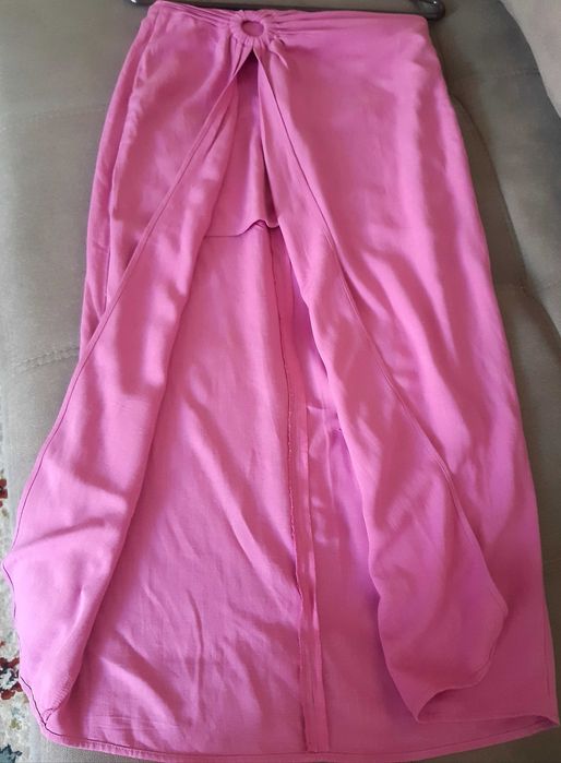 Юбка лён разрезбен