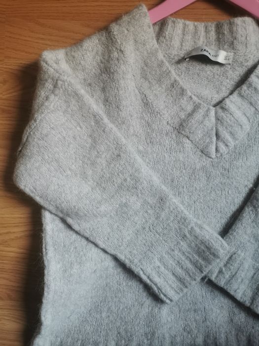pulover Zara knit de iarna calduros din lana