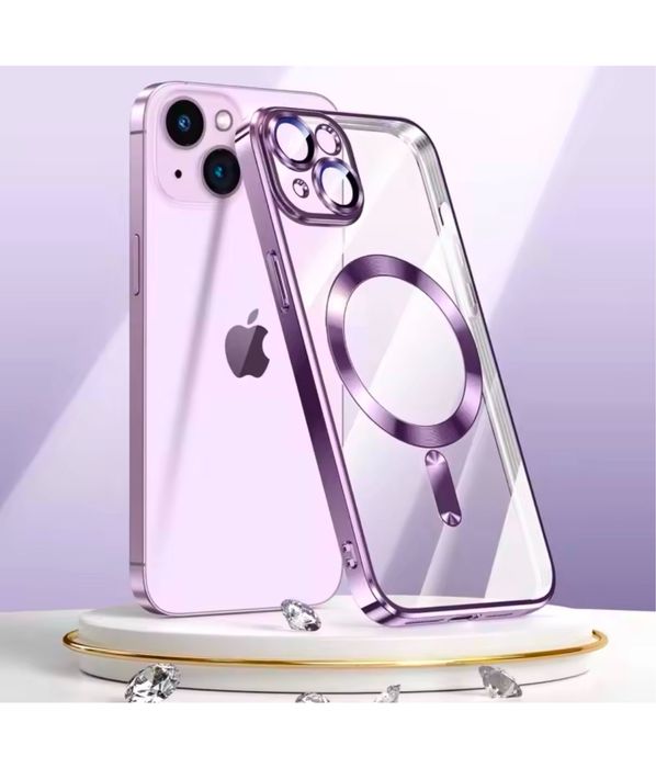 Iphone 13/14/15/16E/17/PRO/MAX Husa Silicon Margine Luxury Magsafe