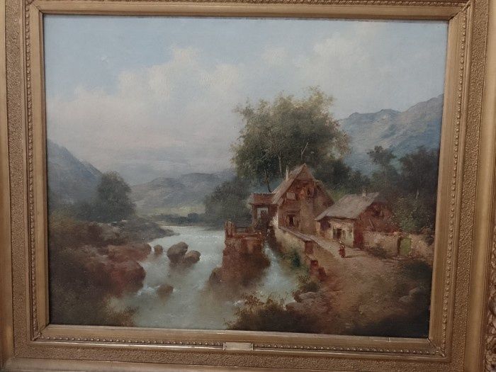 Tablou Ulei pe panza,o lucrare foarte veche semnată perioada anilor 18