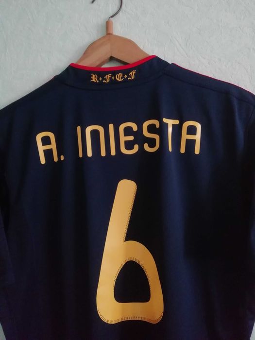 Spain Iniesta Final 2010 Adidas оригинална мачова тениска Испания