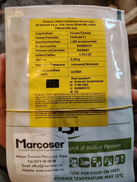 Semințe roșii determinate TEMPLAR F1 - 1000 SEMINTE