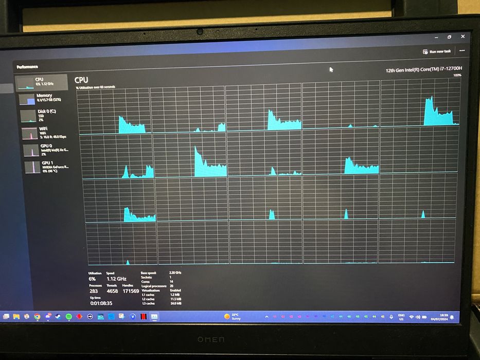 Laptop OMEN 17.3” i7-12700H RTX 3070 Ti
