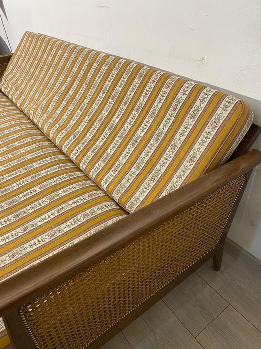 Set Retro Vintage Canapea cu 2 Fotolii