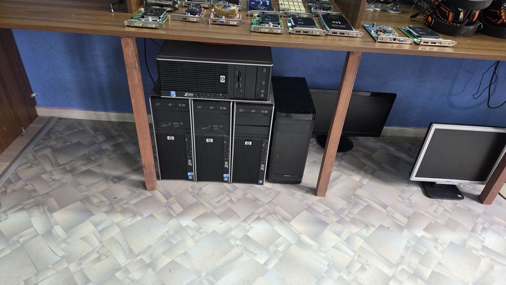 HP Z400 Xeon x5680, 8gb, GTX1050, 500 HDD - готов за работа/офис/учене