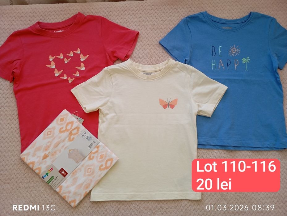 Lot tricouri pentru fetiță