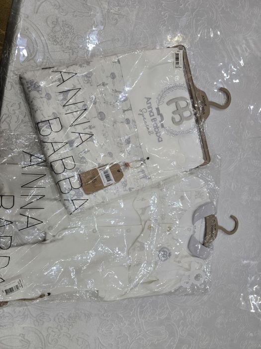 Anna Babba комплект слип + плед белый для младенцев 6-9 месяцев