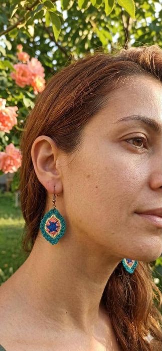 Ръчно плетени обеци